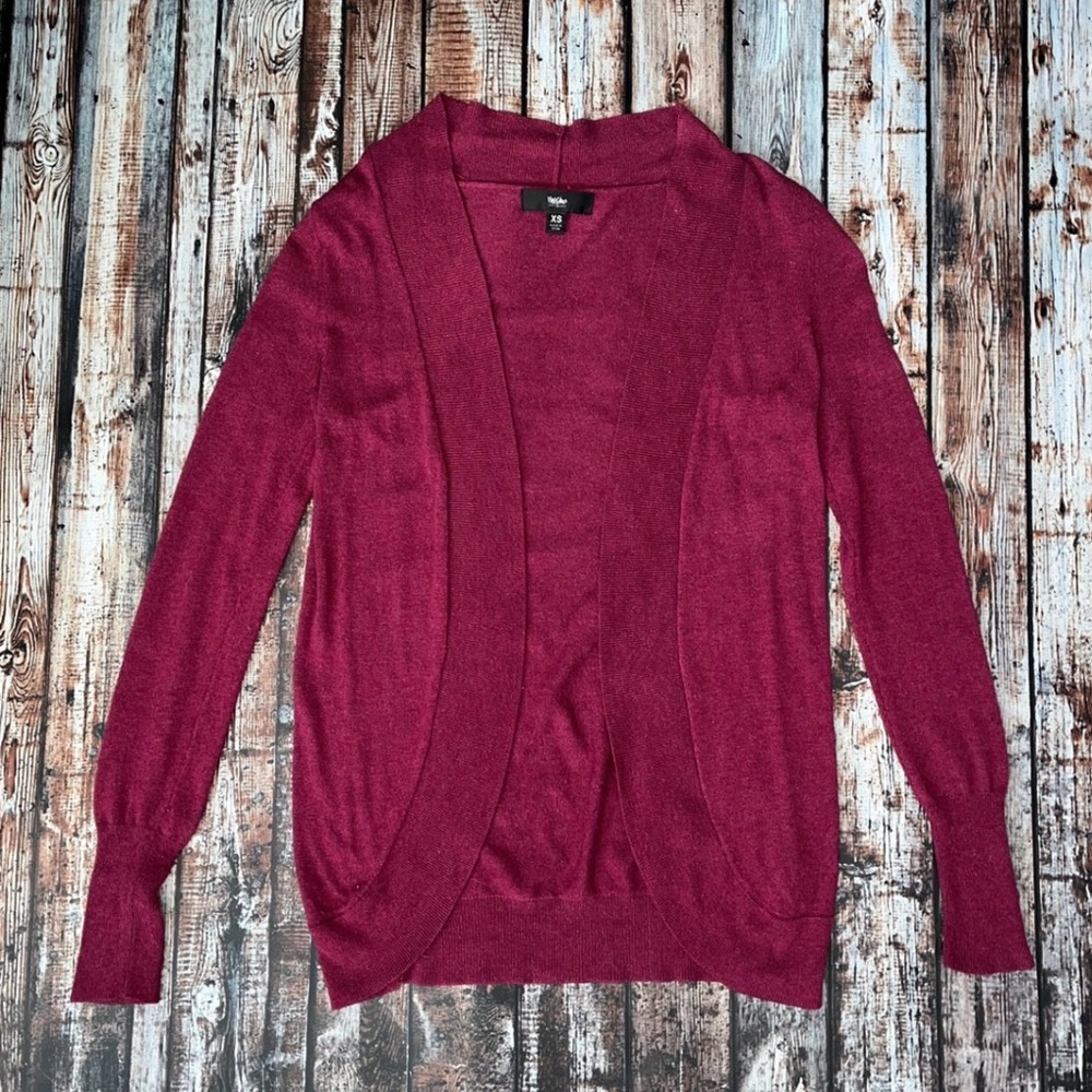 Mossimo Maroon Sweater Cardigan